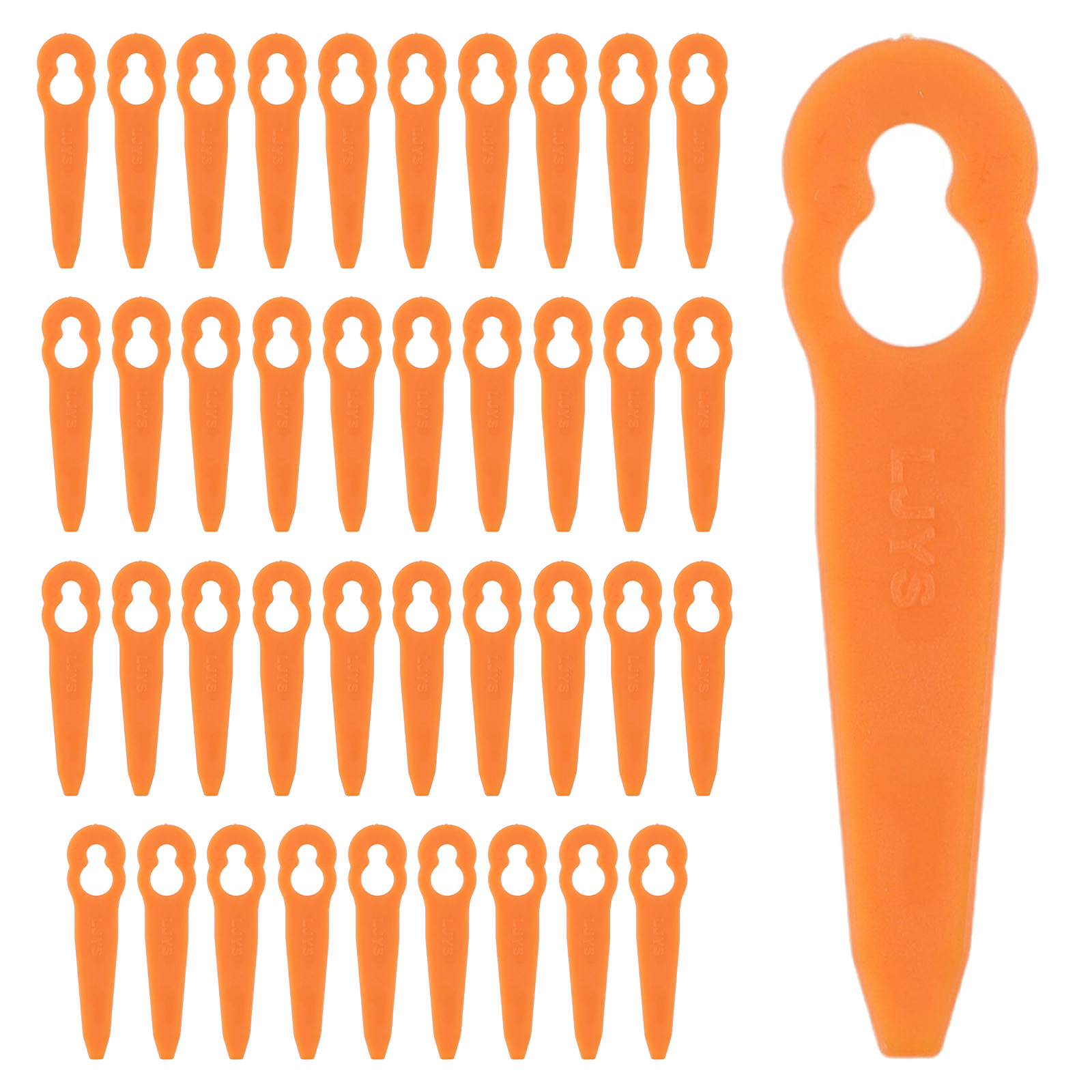 Gardening Tools Quality - 40pcs Plastic Lawn Mower Blades Orange