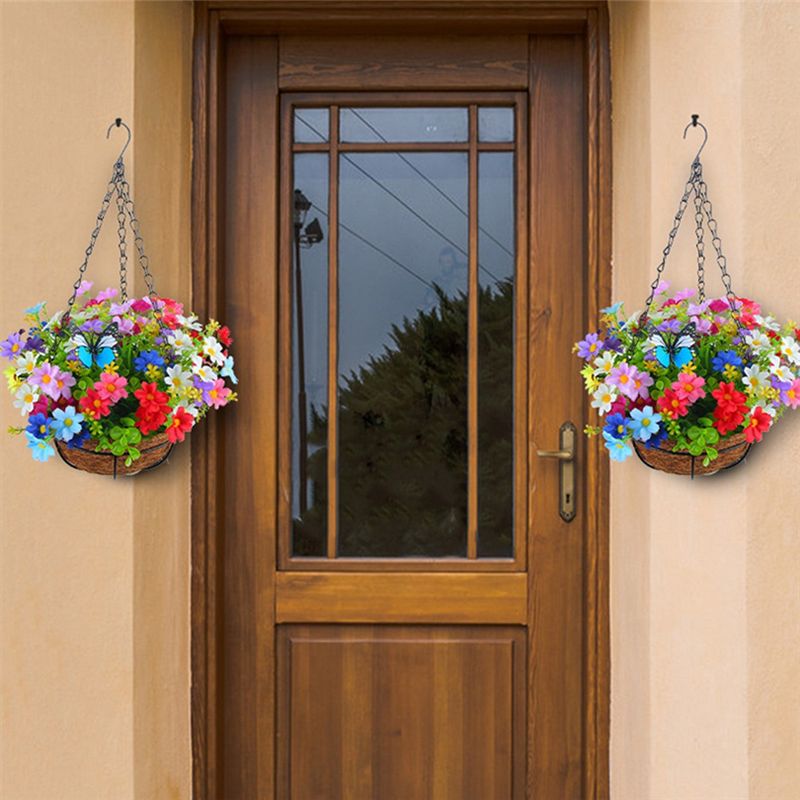 Gardening Tools Yellow - MALL Artificial Hanging Flowers in Basket