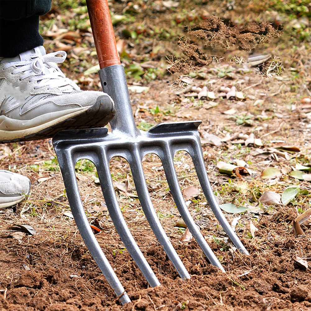 Spade Digging Fork - Sturdy High Carbon Steel Digging Fork