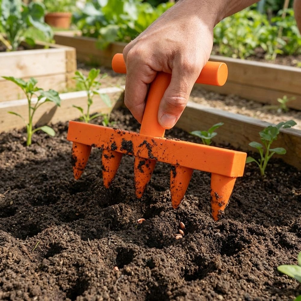 Garden Row Marker - Plastic Soil Hole Drilling Tool Manual
