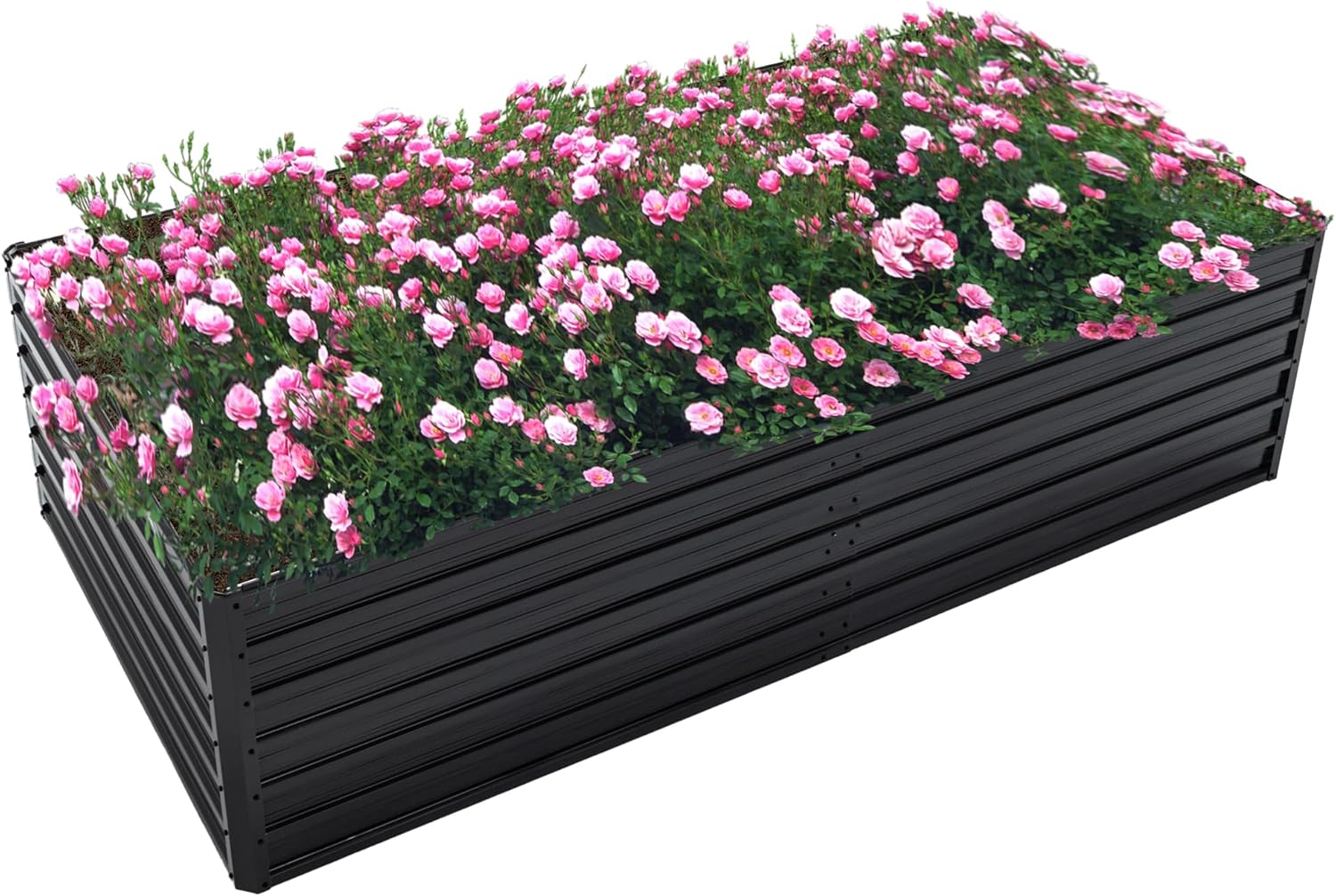 Raised Bed Planter Box - Galvanized Raised Garden Bed 8x4x2ft Outdoor