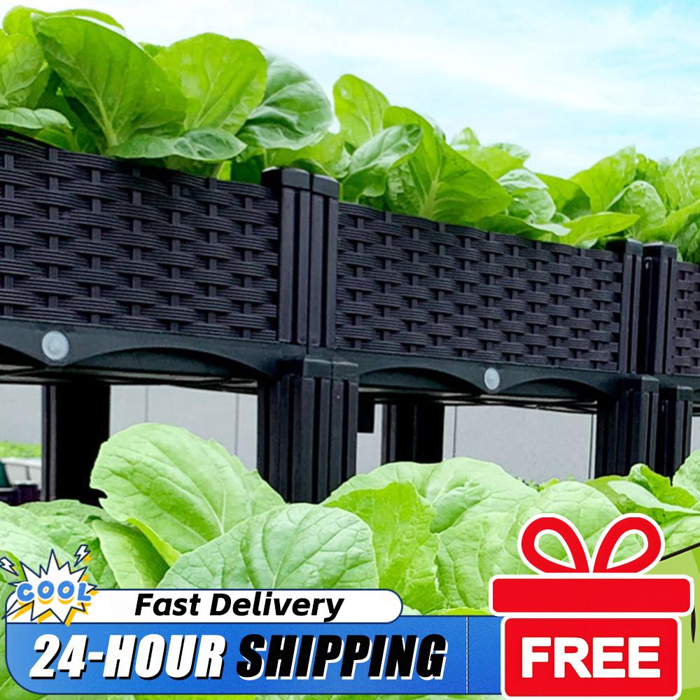 Raised Bed Planter Box - Plastic Raised Planter Box with Legs