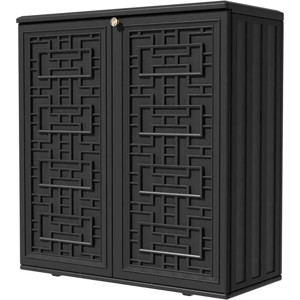 Gardening Tools Box - Weatherproof Resin Outdoor Storage Cabinet, 62