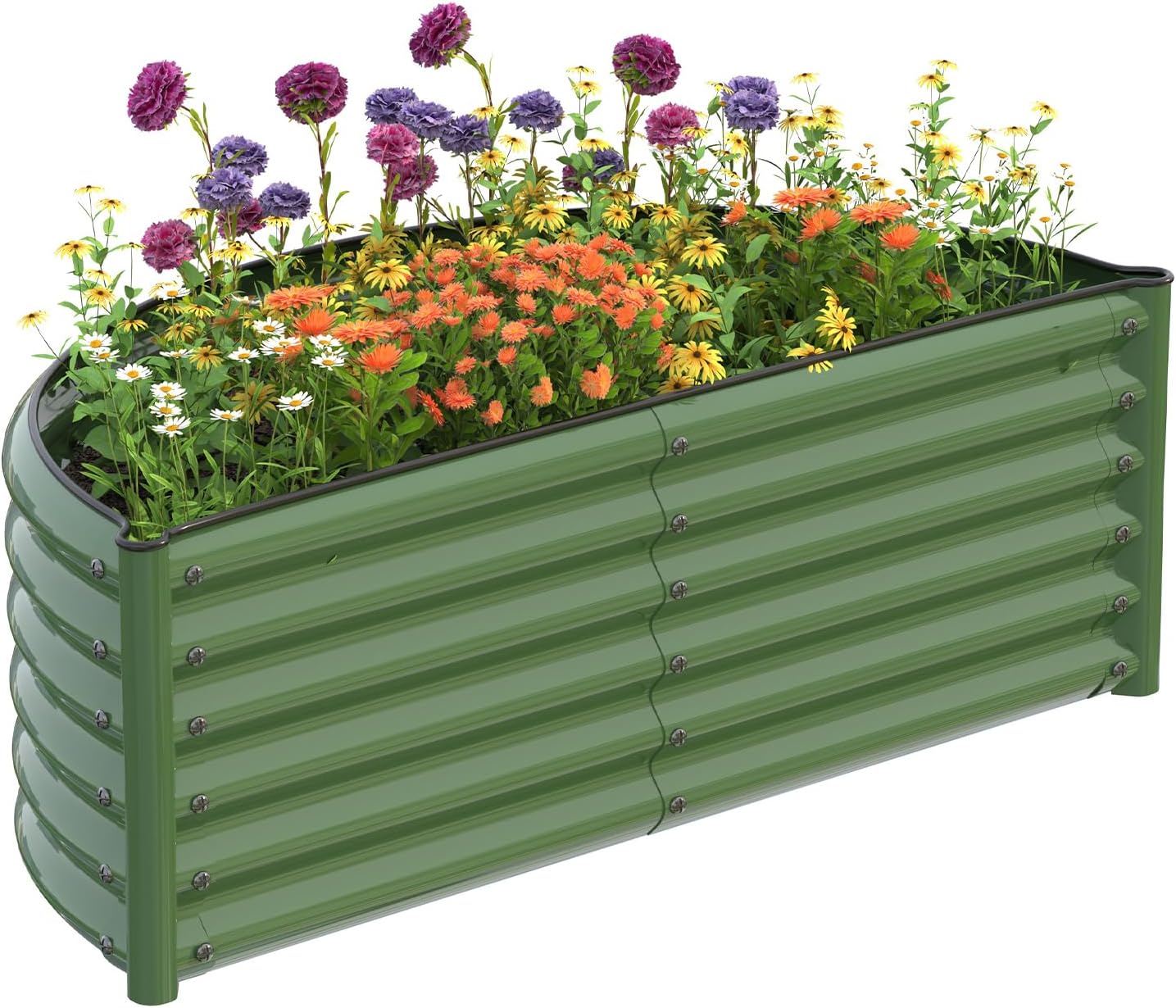Raised Bed Planter Box - Galvanized Raised Garden Bed Outdoor, Kit