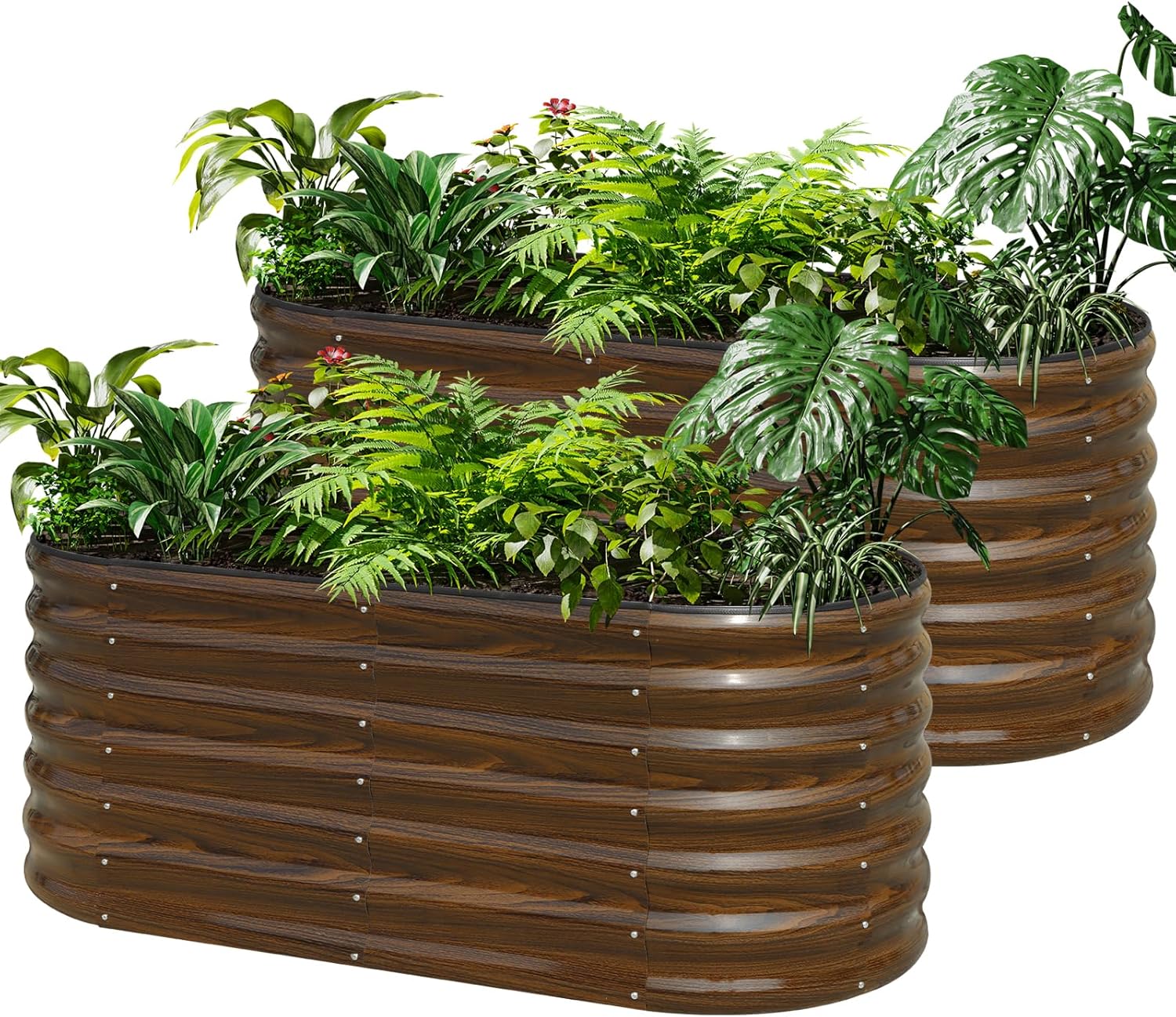 Raised Bed Planter Box - Galvanized Steel Raised Garden Bed Kit