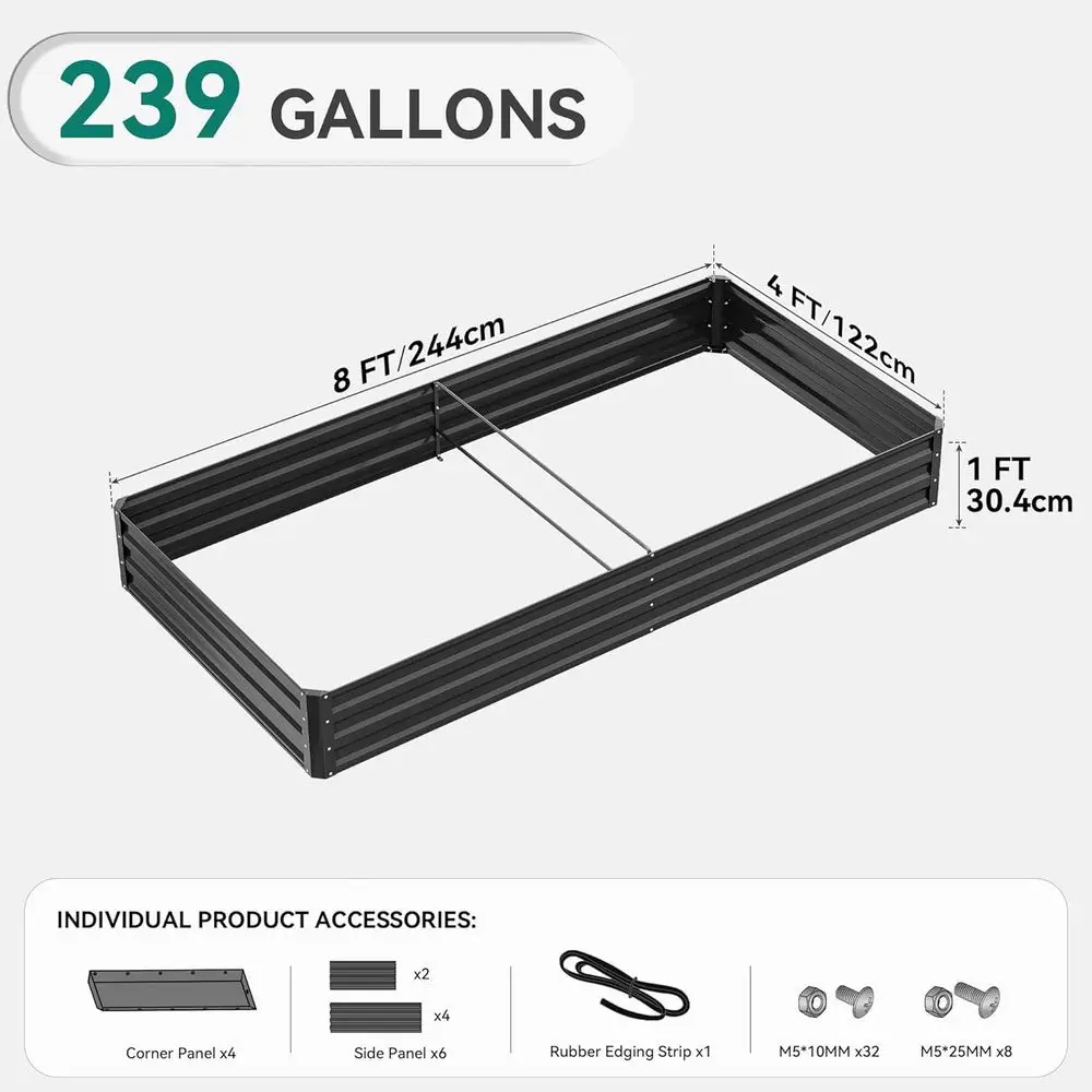 96x48x12 Galvanized Steel Rais - đánh giá và giá Raised Bed Planter Box