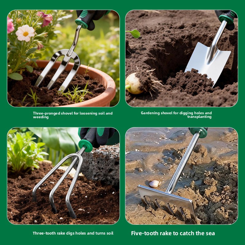 5Pcs Stainless Steel Garden Ha - đánh giá và giá Spade Digging Fork