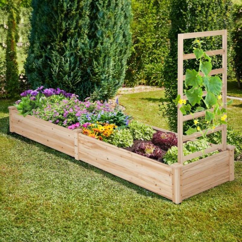 Raised Garden Bed with Planter - đánh giá và giá Raised Bed Planter Box
