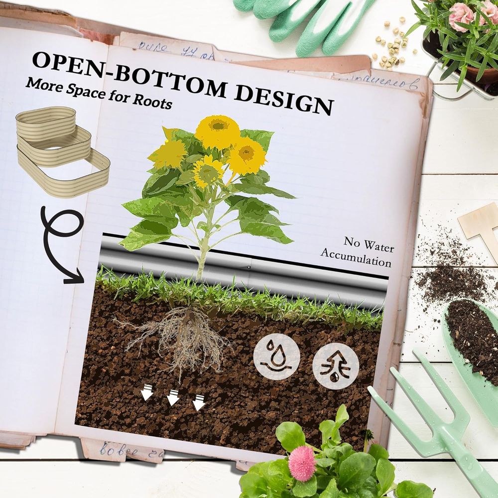 3-Tier Steel Raised Garden Bed - đánh giá và giá Raised Bed Planter Box