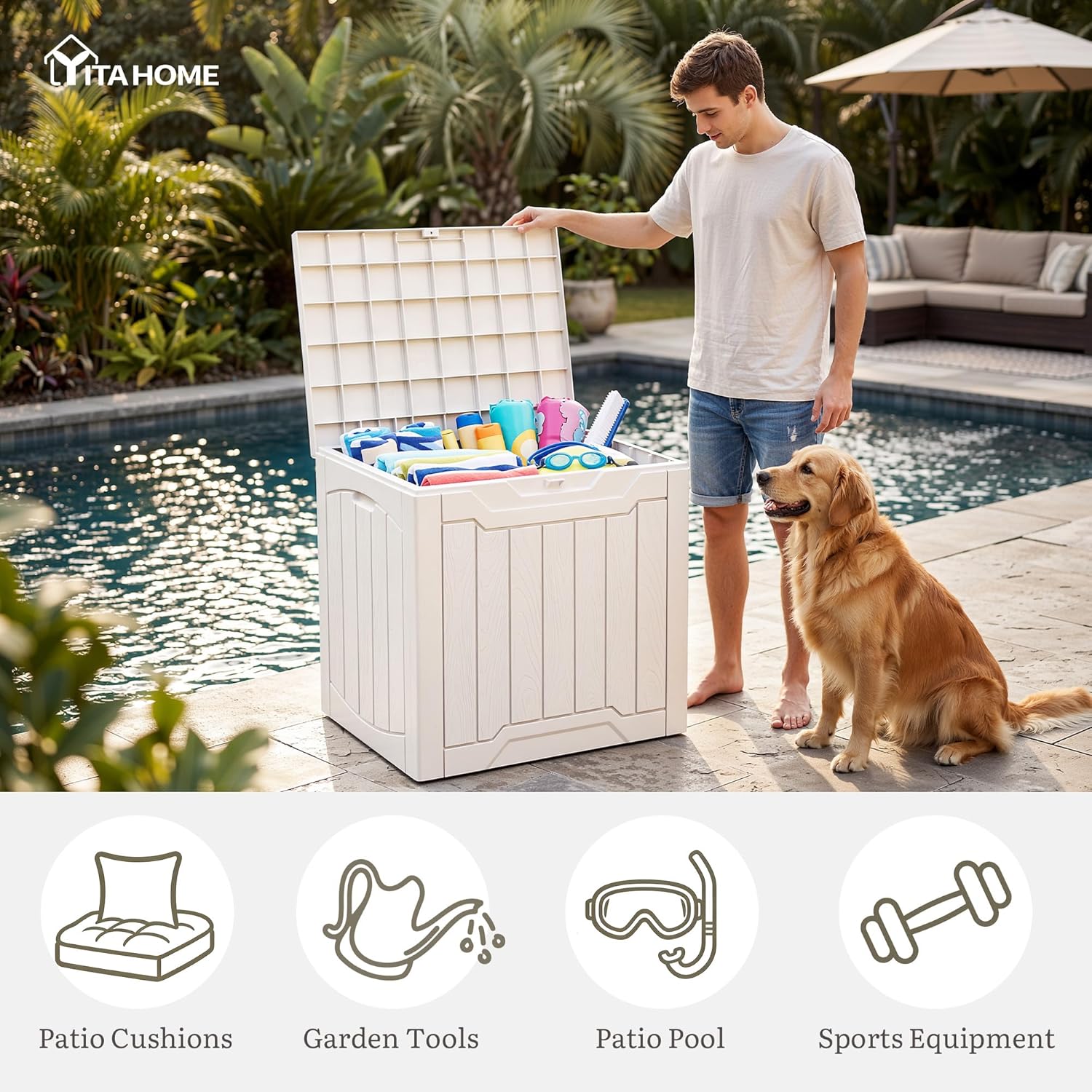 31 Gallon Deck Box Set of 2 Lo - đánh giá và giá Gardening Tools Box