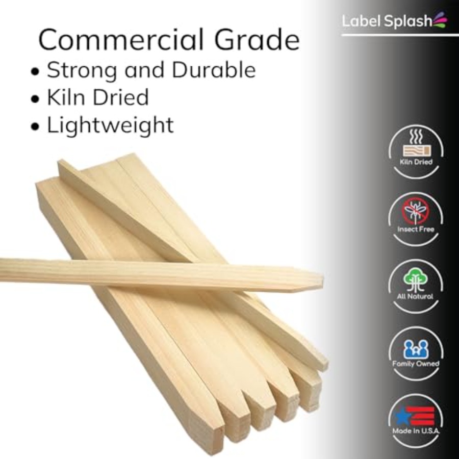25 Pack Wooden Garden Stakes,  - đánh giá và giá Garden Row Marker