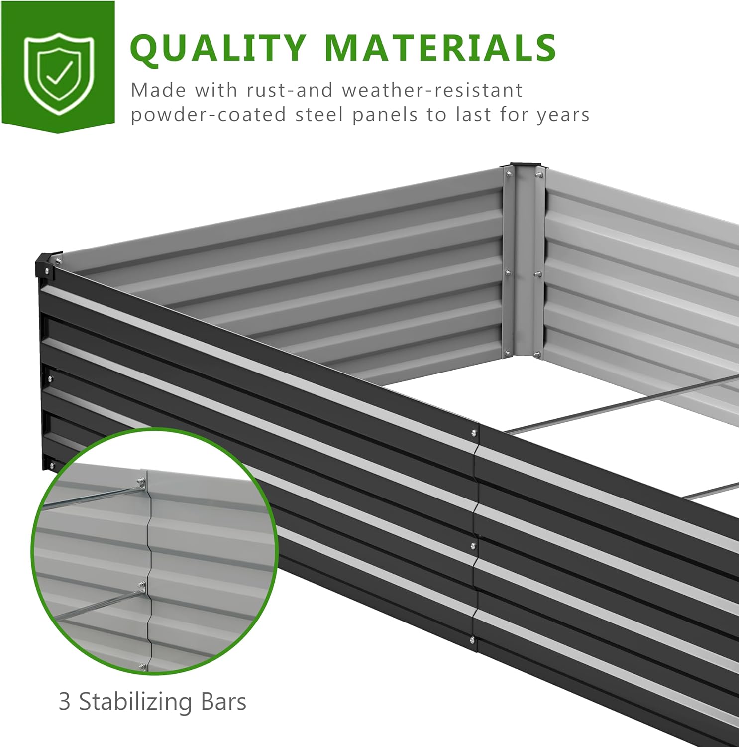 2PCS 10x3x1ft Galvanized Raise - đánh giá và giá Raised Bed Planter Box