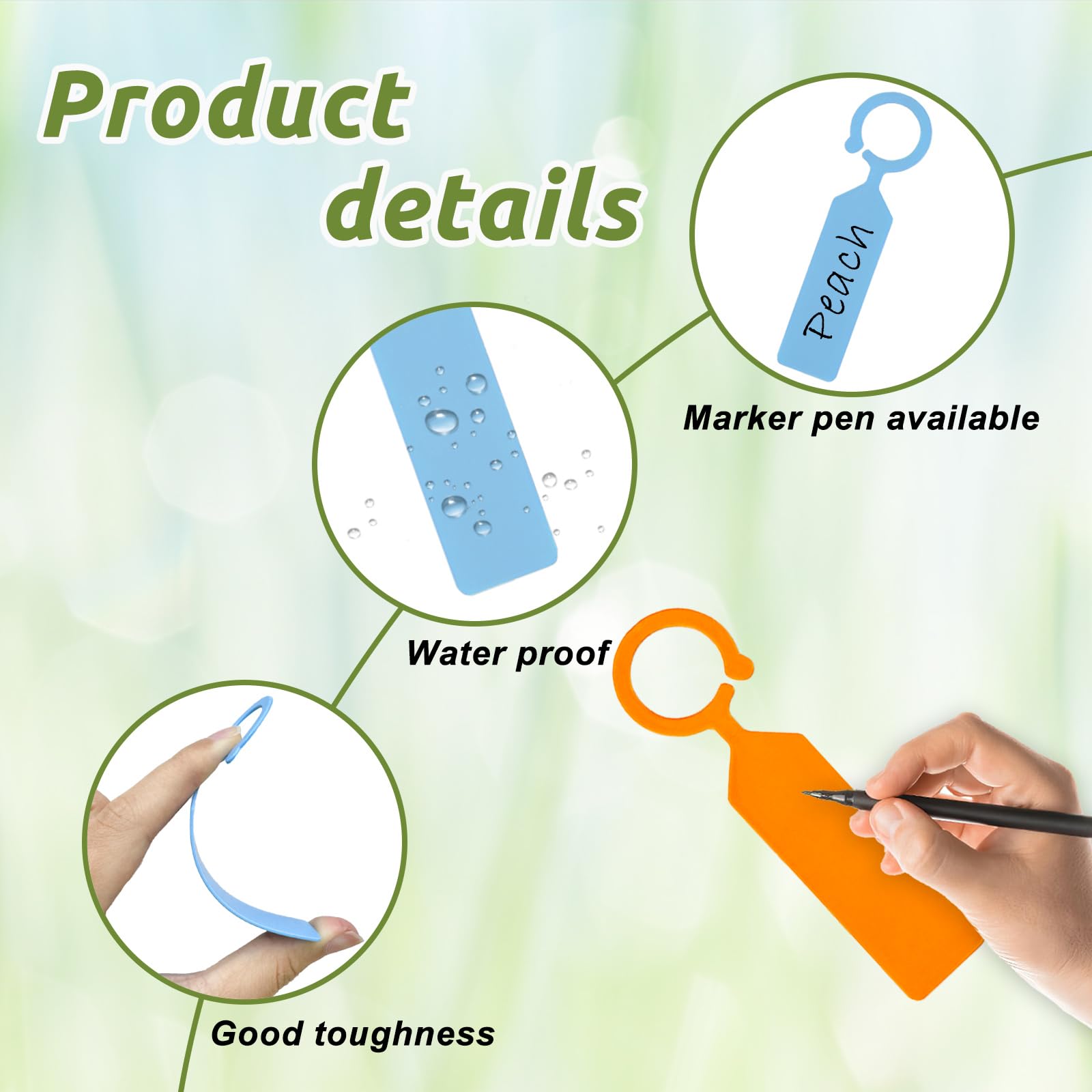 100PCS 10.7x2.3CM Plastic Gard - đánh giá và giá Garden Label Marker
