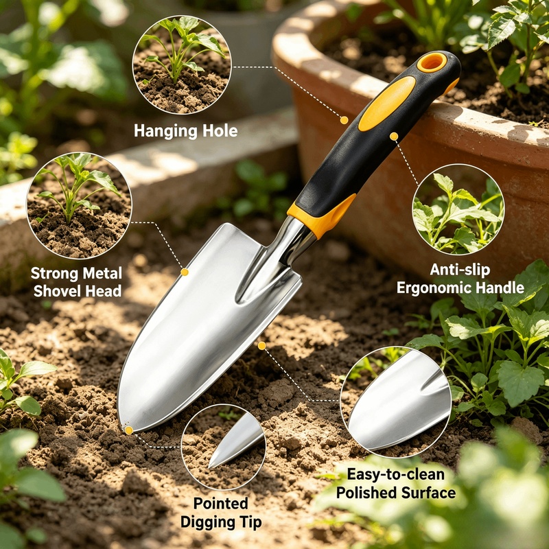 Stainless Steel Garden Trowel  - đánh giá và giá Gardening Tools Trowel