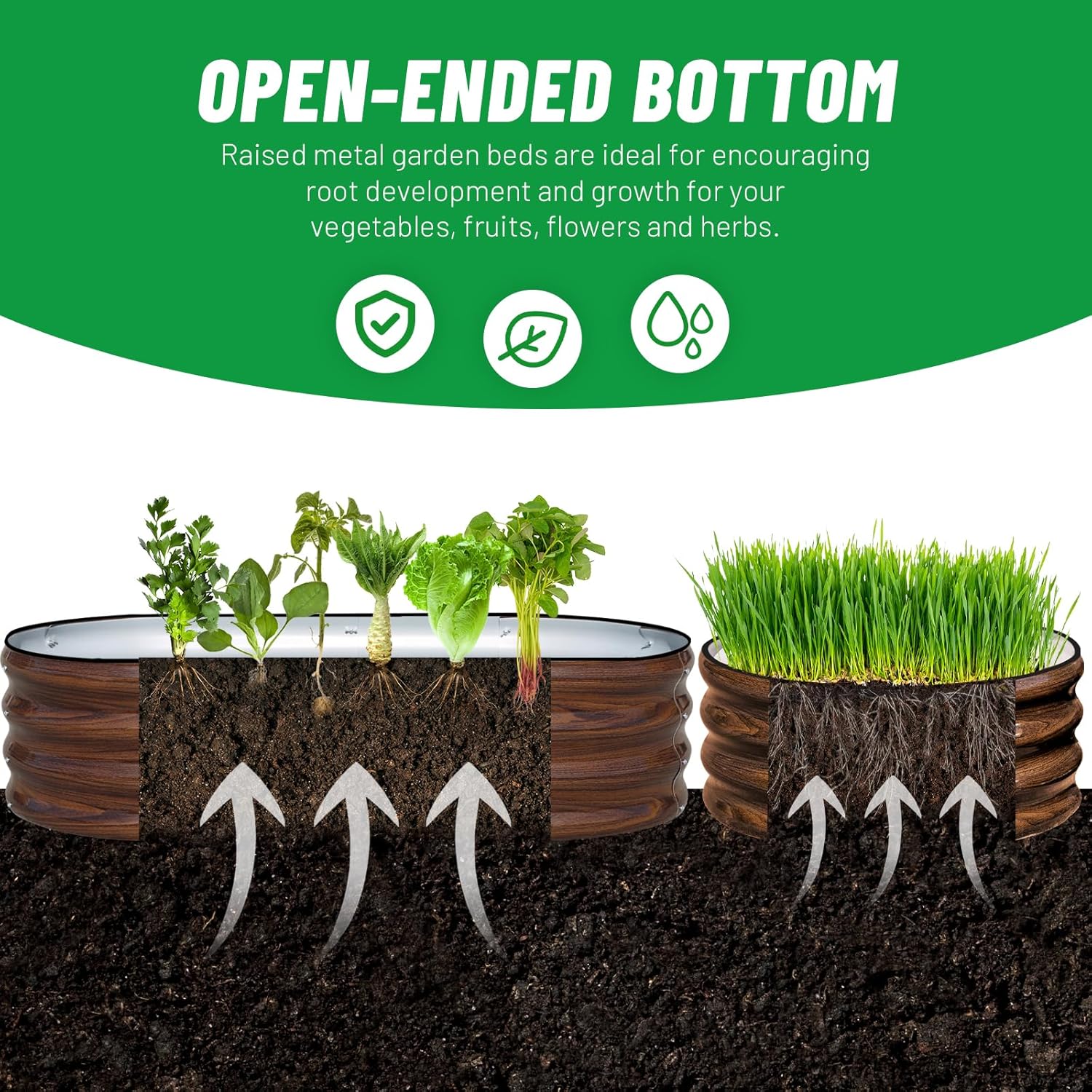 3-Pack Galvanized Steel Raised - đánh giá và giá Raised Bed Planter Box