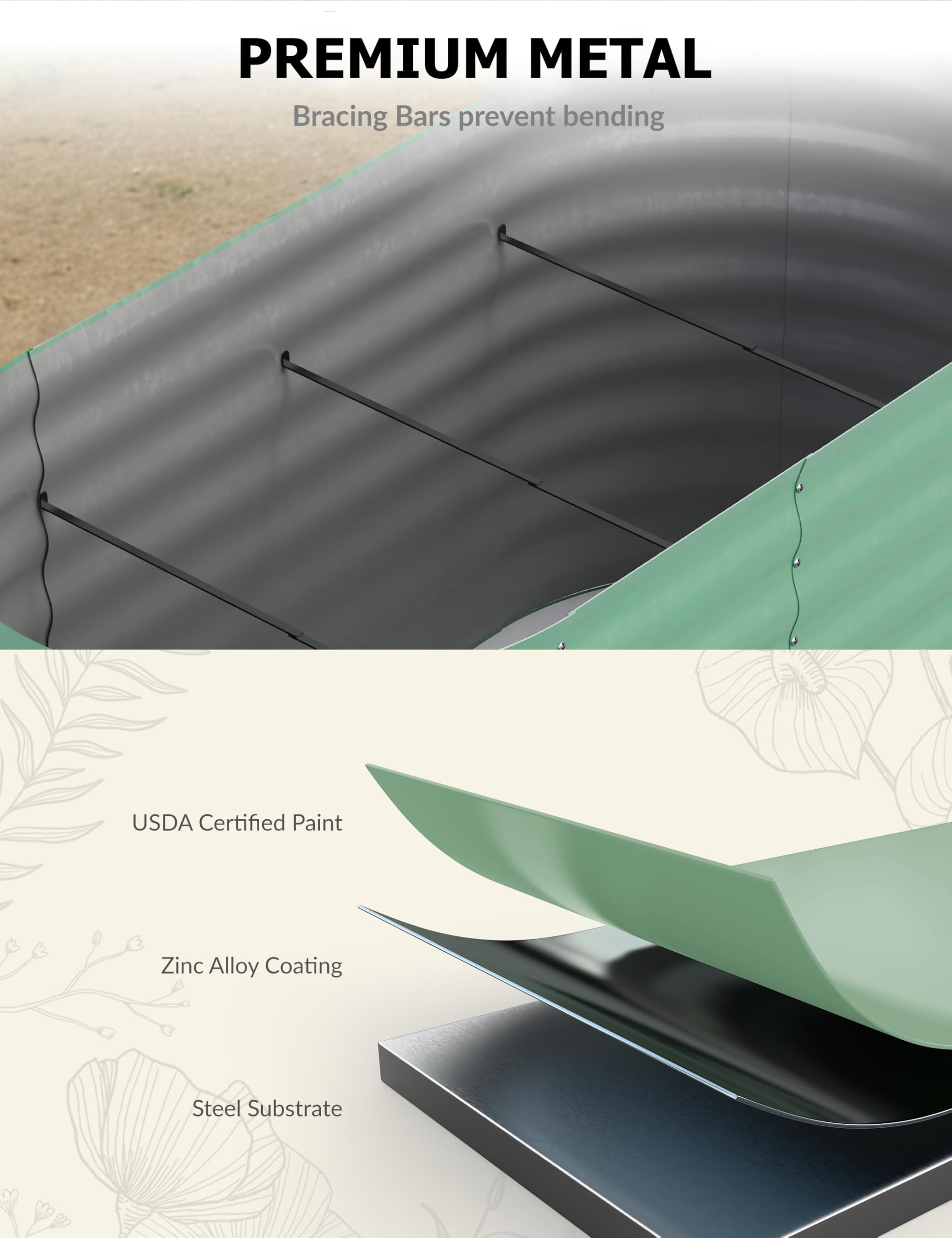 8x4x1.5 ft Galvanized Raised G - đánh giá và giá Raised Bed Planter Box