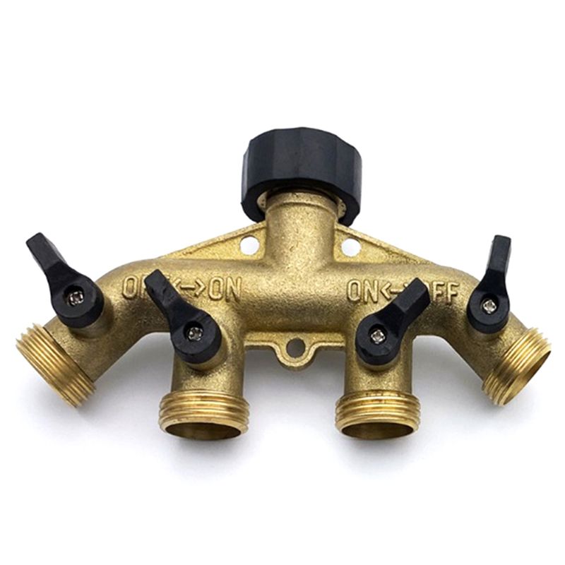 ABNQ 4 Way Brass Hose Splitter - đánh giá và giá Gardening Tools Yellow