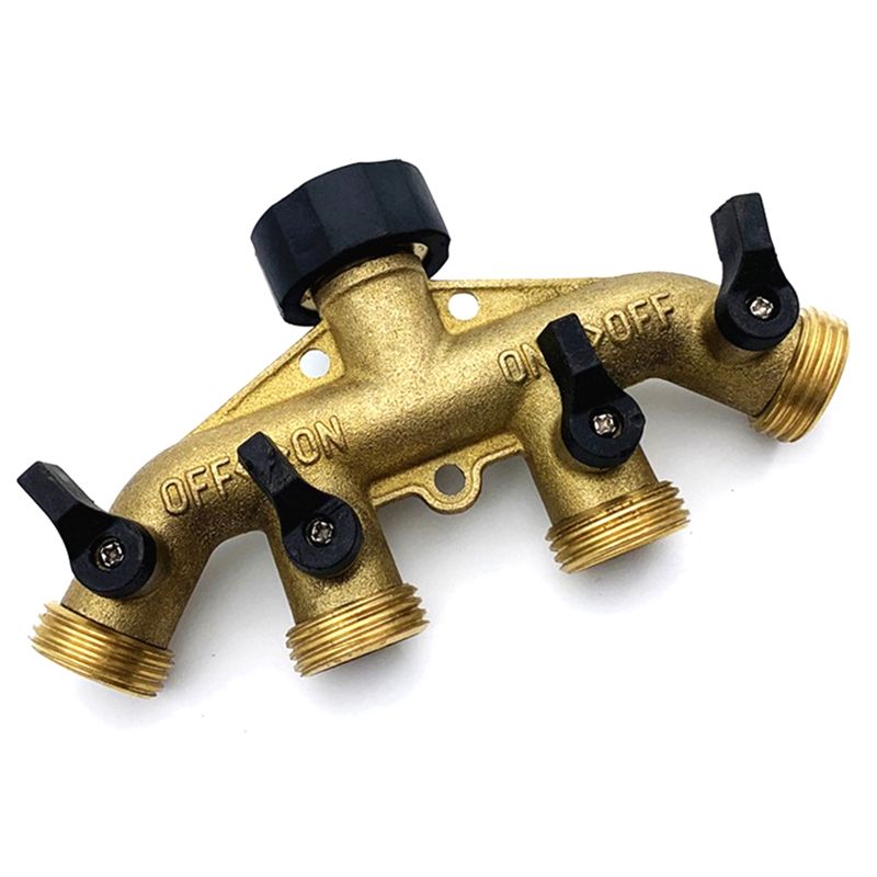 ABNQ 4 Way Brass Hose Splitter - đánh giá và giá Gardening Tools Yellow