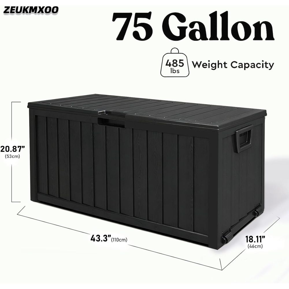 75 Gallon Outdoor Storage Box  - đánh giá và giá Gardening Tools Box
